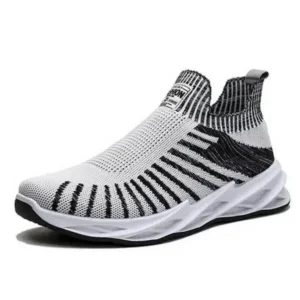 Halvecado Men'S Fashion Mesh Breathable Lightweight Stripe Sneakers