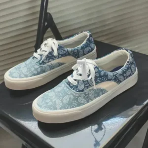 Halvecado Vintage Breathable Printed Canvas Shoes