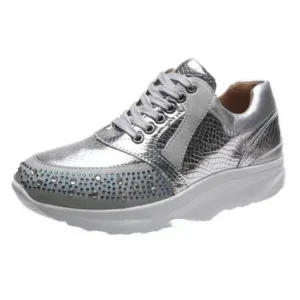 Halvecado Women Fashion Rhinestones Sneakers