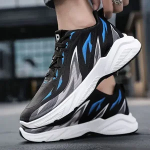 Halvecado Men Fashion Color Matching Breathable Running Sneakers