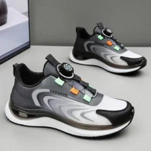 Halvecado Men'S Casual Color Matching Soft Sole Shock-Absorbing Running Sneakers