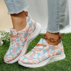 Halvecado Summer Women Fashion Breathable Casual Colorful Printed Sneakers