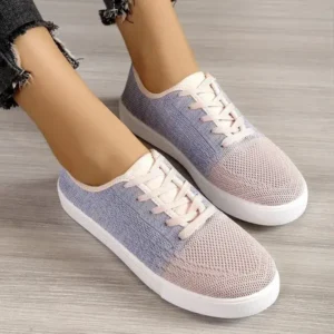 Halvecado Summer Women Fashion Casual Fly-Woven Mesh Breathable Sneakers