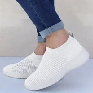 Halvecado Women Fashion Fly Woven Breathable Sneakers