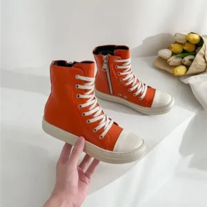 Halvecado Orange Up Platform High Top Casual Shoes